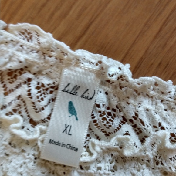 BELLE BIRD Cream Lace Blouse - Picture 4 of 5